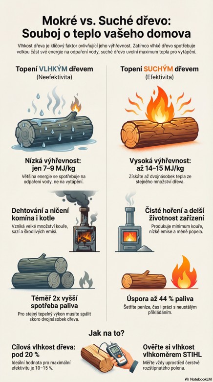 Grafika - vlhkost dřeva